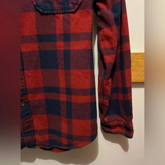 Flannel Red/Navy Size Medium Boys/Mens - Picture 4 of 7